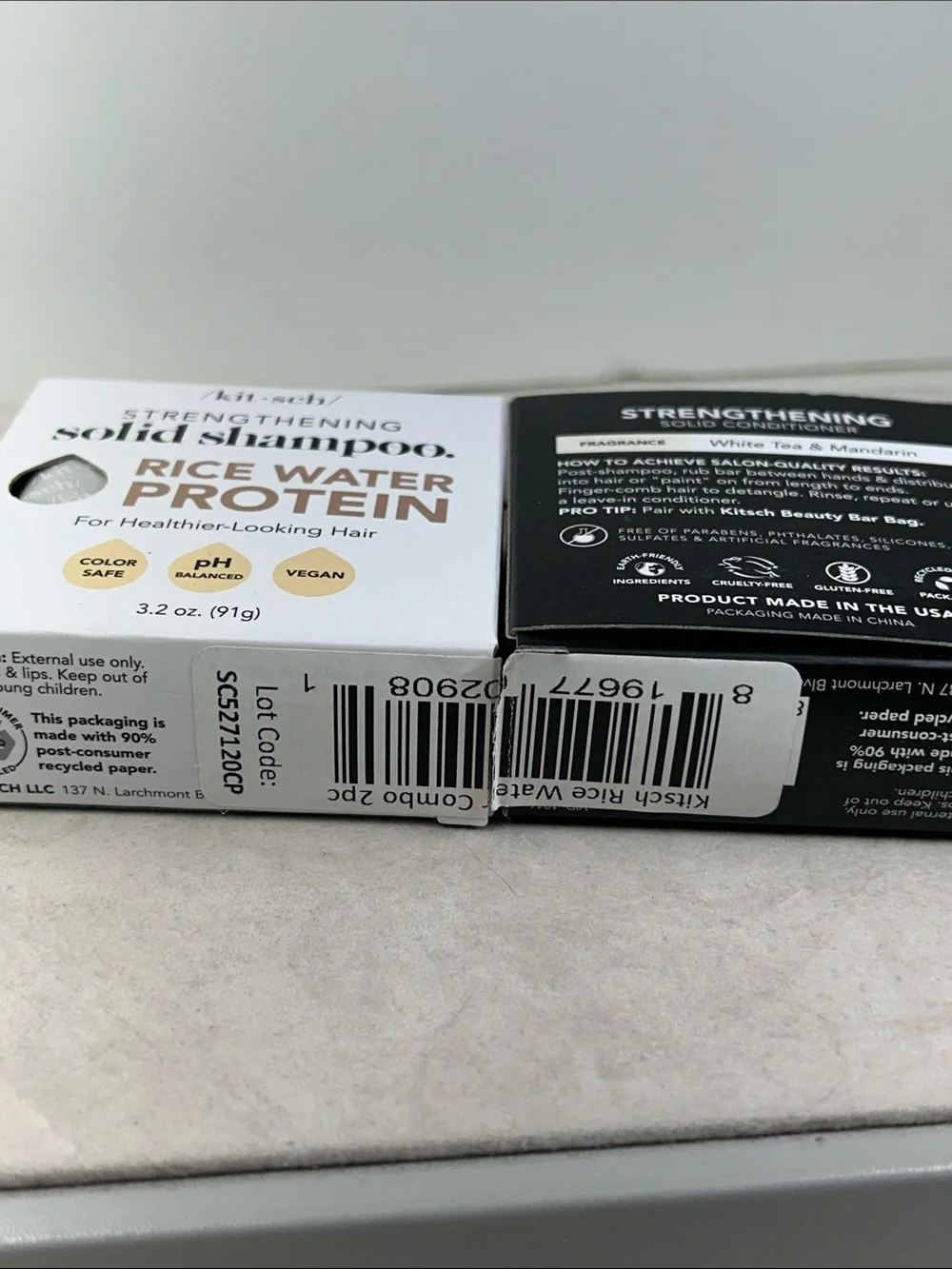 Kitsch Rice Water Protein Solid Shampoo and Conditioner Set